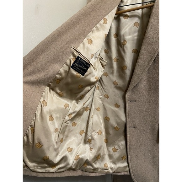 Vintage A Delta Ltd By Mel Burns Tan 100% Camel Hair Sport Coat Blazer 2 Button - Picture 5 of 16